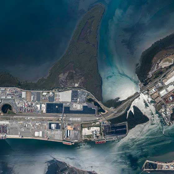 aerial photo of Port of Brisbane