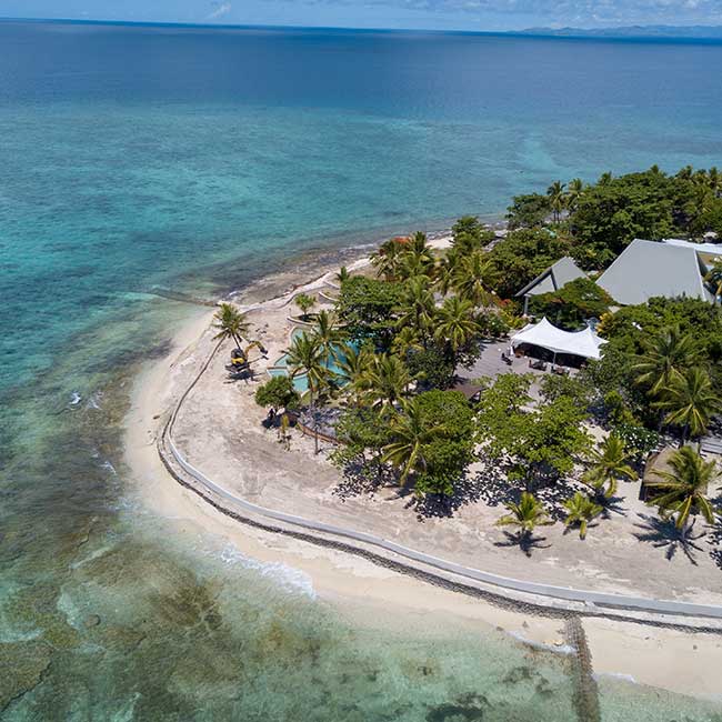 Fiji aerial of resort