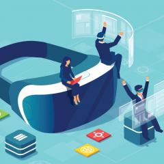 Virtual reality concept illustration